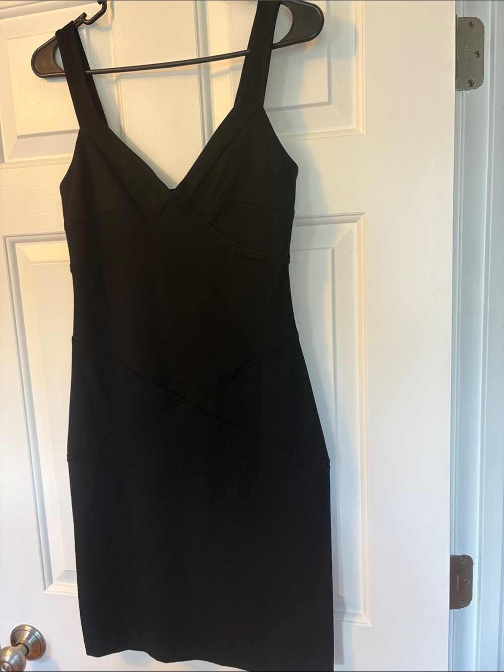 Moda International Black V-Neck Mini Dress